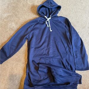SHEIN Navy Blue Hoodie Sweatshirt
